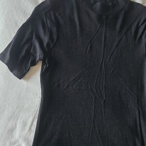 Madewell Black Ribbed Knit Top